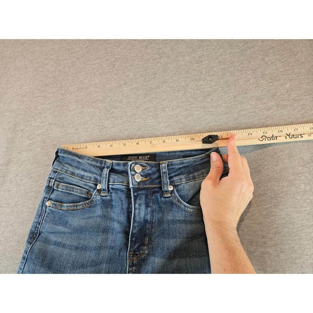 Judy Blue Flare Jeans Womens‎ 0/24 Petite Medium Wash High Rise JB881018 MD-PT